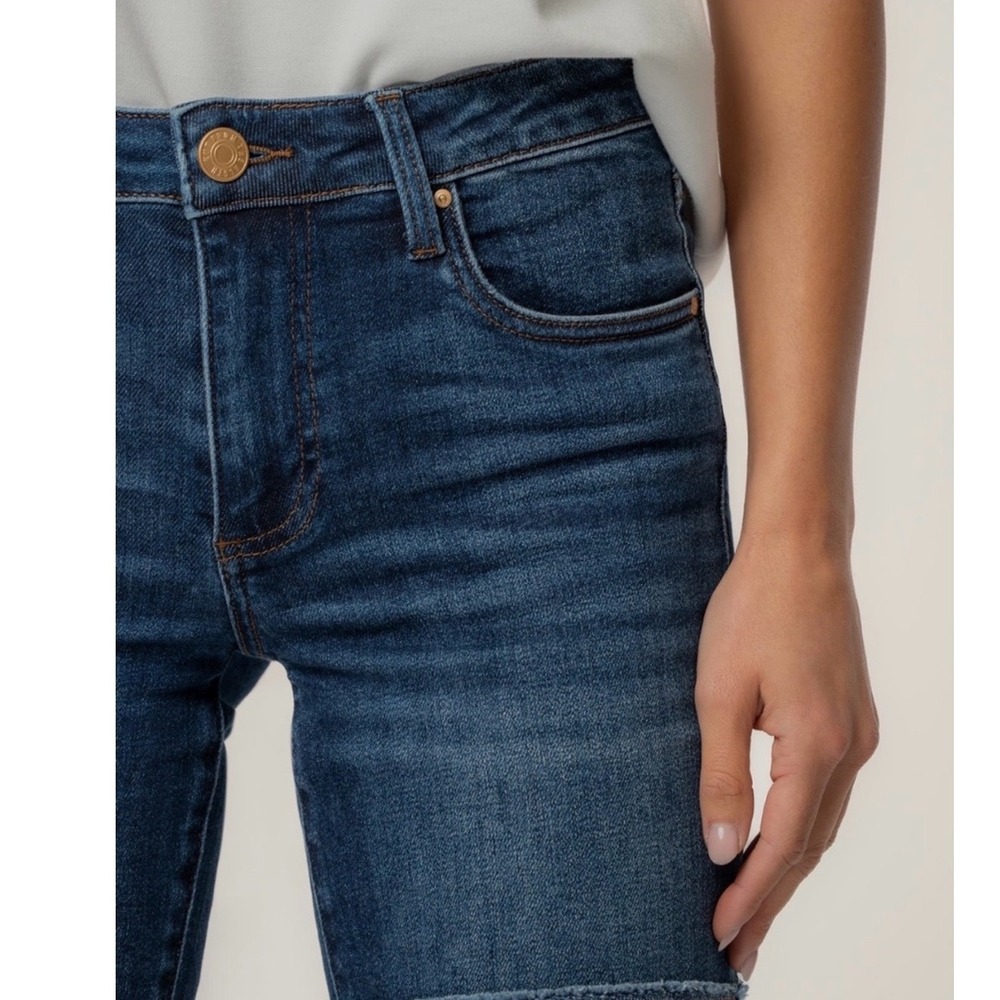 Kut from the Kloth Catherine Boyfriend Shorts Dark Wash Denim Size 6